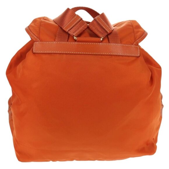 PRADA Backpack Nylon Orange Gold Auth 155325V main image 12